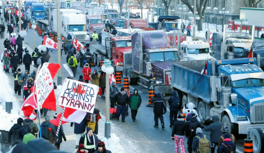 Truckers, Protest, India-Canada.